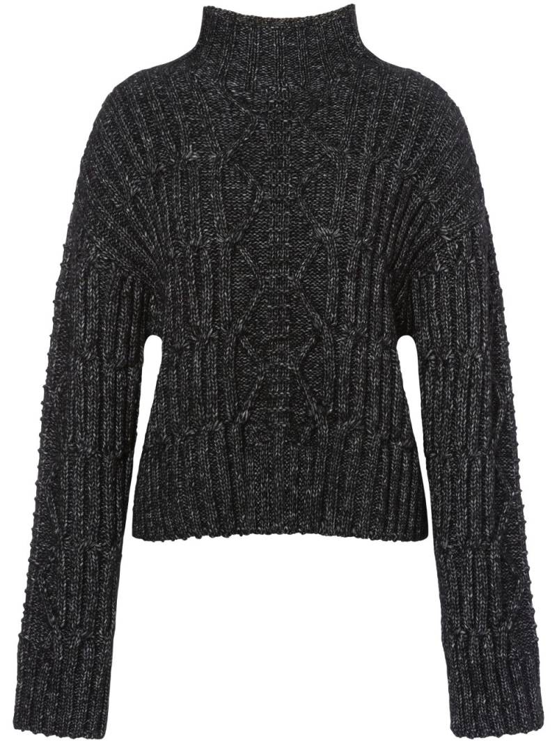 Alberta Ferretti high-neck chunky-knit jumper - Black von Alberta Ferretti