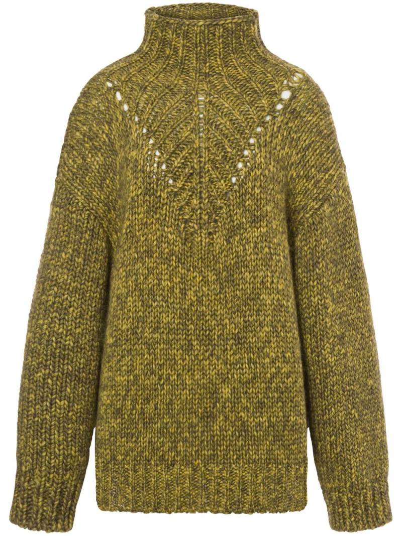 Alberta Ferretti high-neck chunky-knit jumper - Green von Alberta Ferretti