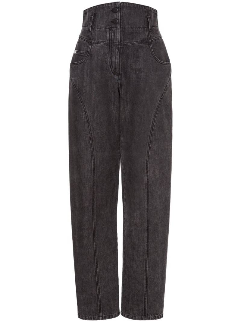 Alberta Ferretti high-rise straight-leg jeans - Grey von Alberta Ferretti