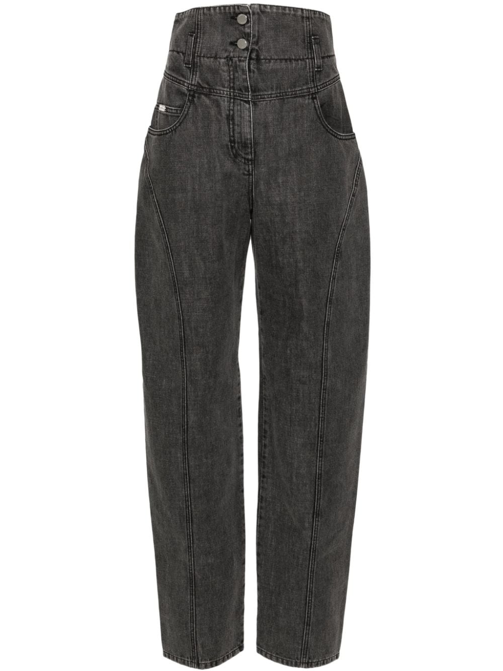 Alberta Ferretti high-waist tapered jeans - Grey von Alberta Ferretti