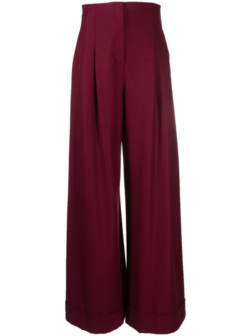 Alberta Ferretti high-waisted wide-leg trousers - Red von Alberta Ferretti