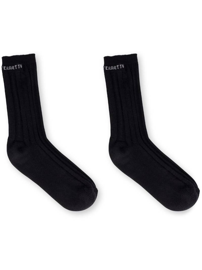 Alberta Ferretti intarsia-logo cotton socks - Black von Alberta Ferretti