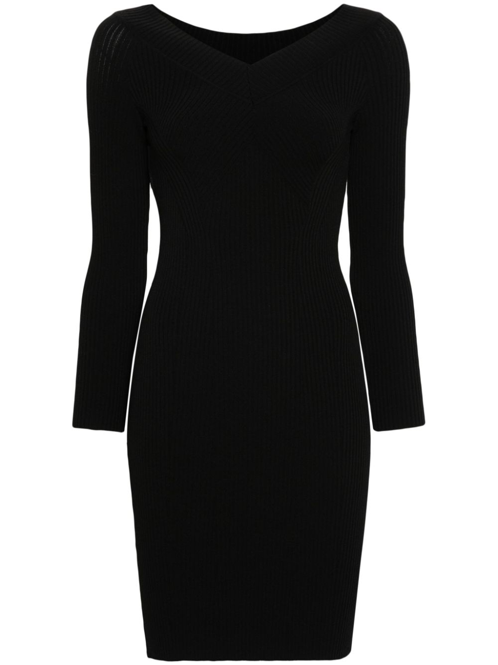 Alberta Ferretti knitted V-Neck dress - Black von Alberta Ferretti