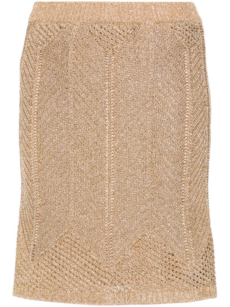 Alberta Ferretti knitted mini skirt - Gold von Alberta Ferretti