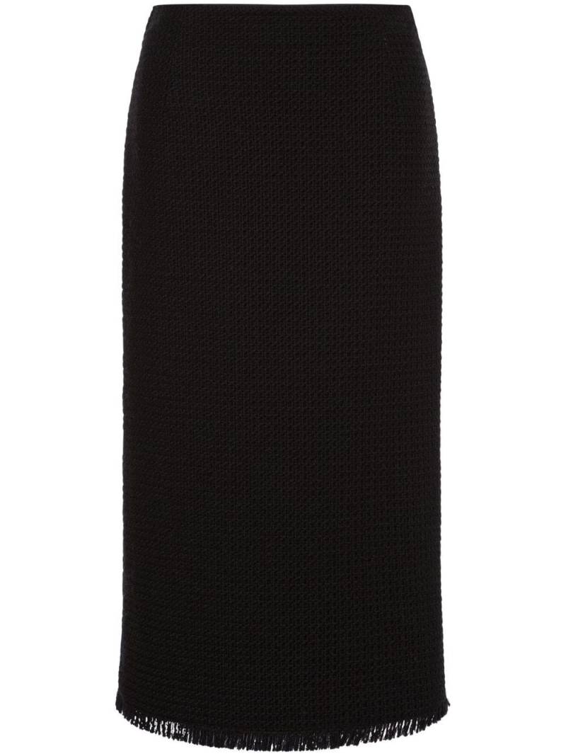 Alberta Ferretti knitted virgin wool midi skirt - Black von Alberta Ferretti