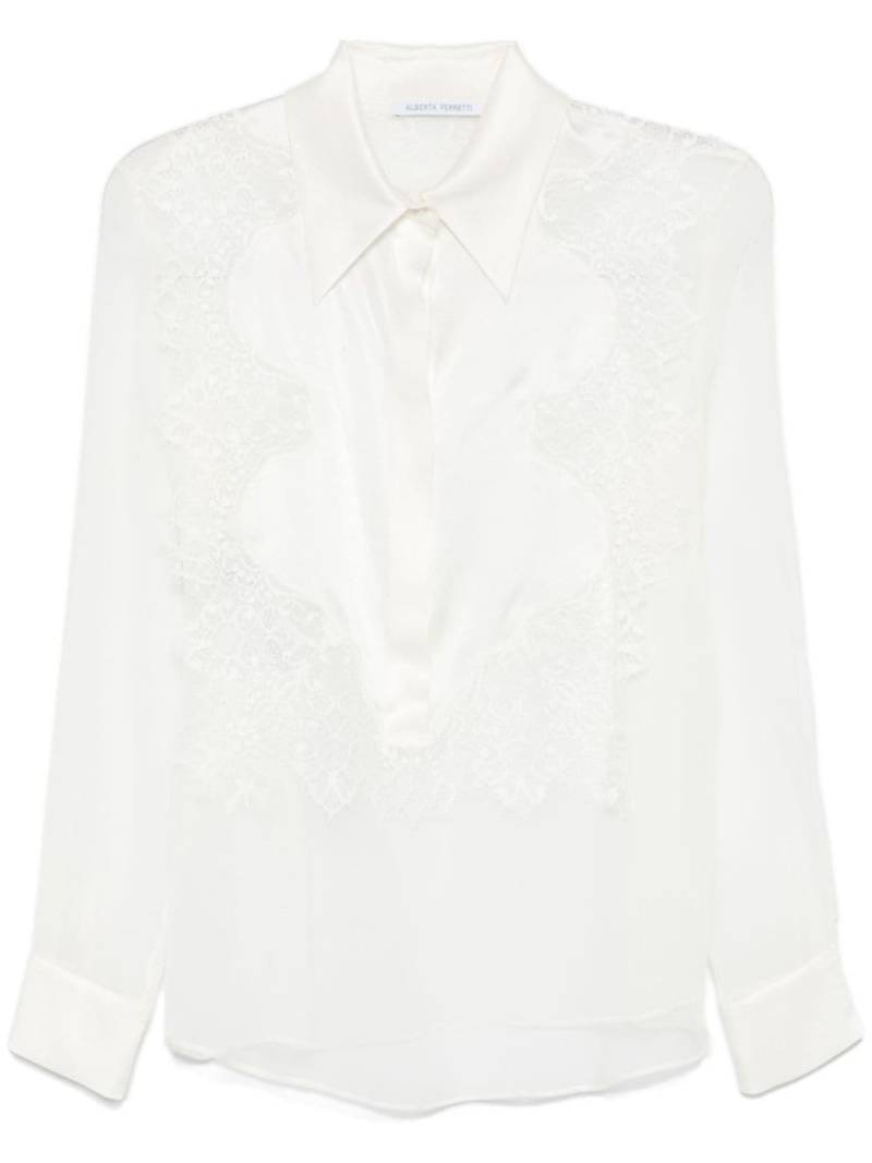 Alberta Ferretti lace-detail shirt - White von Alberta Ferretti