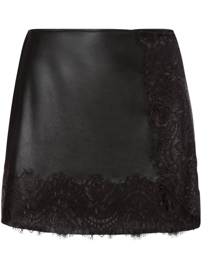 Alberta Ferretti lace-detail wrap skorts - Black von Alberta Ferretti