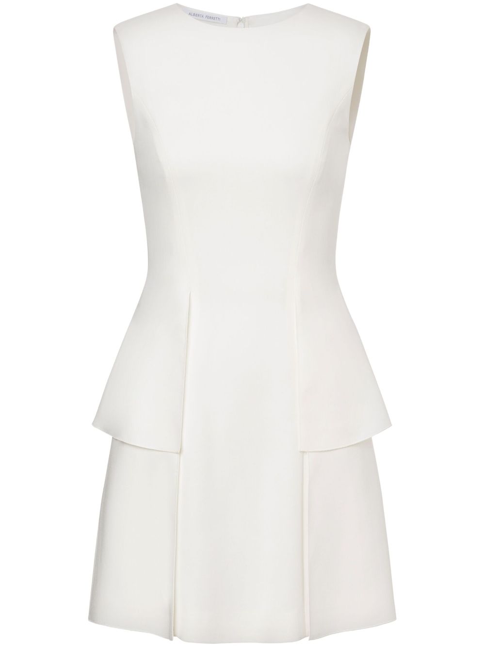 Alberta Ferretti layered crepe minidress - White von Alberta Ferretti