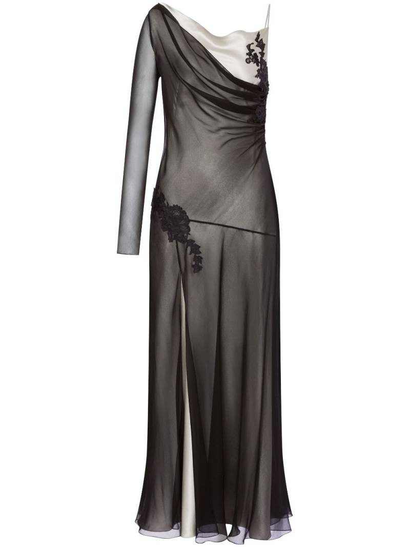 Alberta Ferretti layered draped maxi dress - Grey von Alberta Ferretti