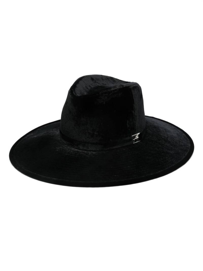 Alberta Ferretti logo-plaque fedora hat - Black von Alberta Ferretti