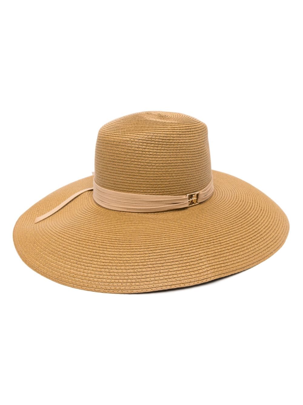 Alberta Ferretti logo-plaque sun hat - Brown von Alberta Ferretti