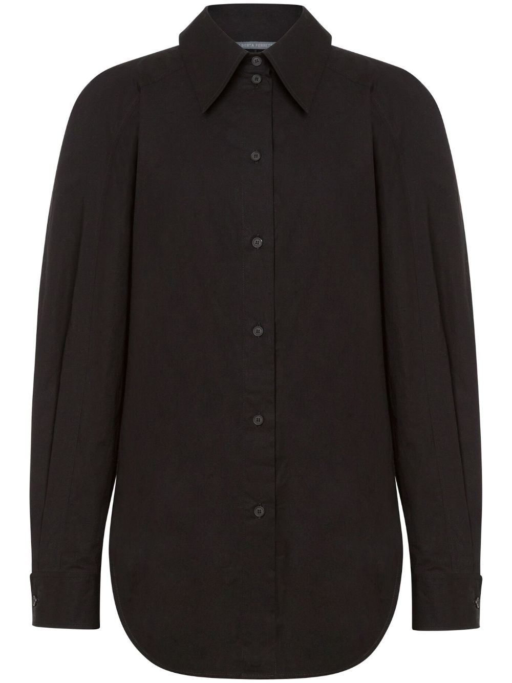 Alberta Ferretti long-sleeved cotton shirt - Black von Alberta Ferretti