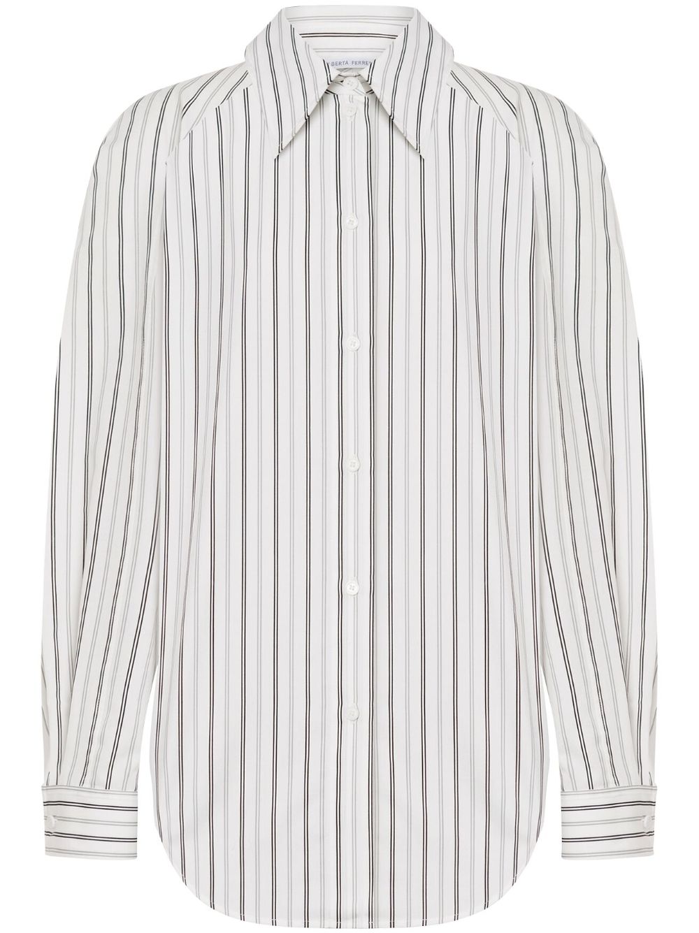 Alberta Ferretti long-sleeved striped shirt - White von Alberta Ferretti