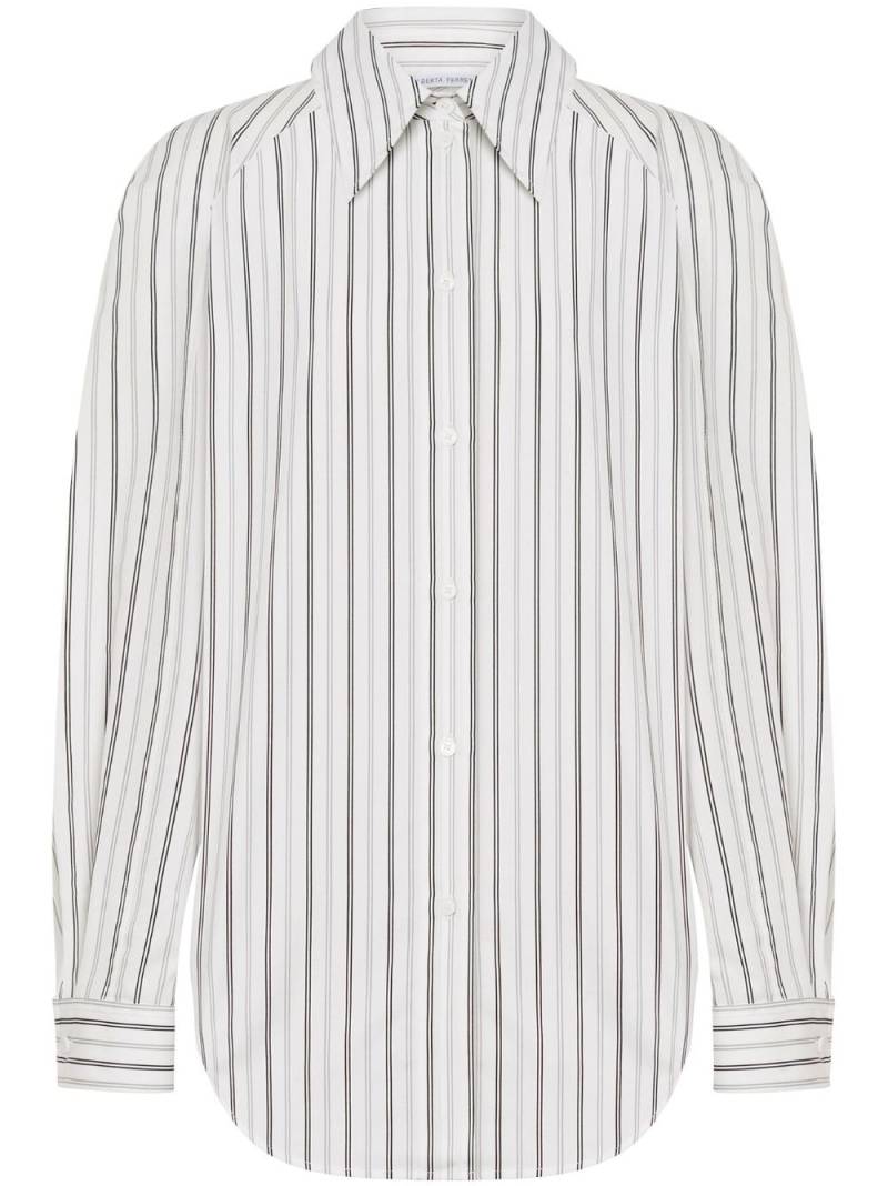 Alberta Ferretti long-sleeved striped shirt - White von Alberta Ferretti