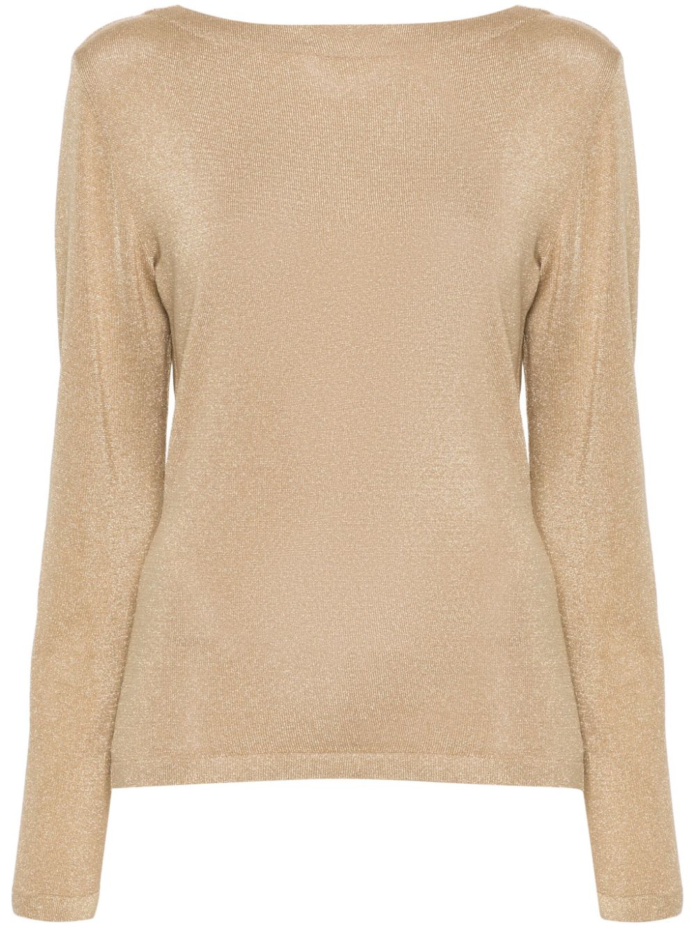 Alberta Ferretti metallic-threading knitted top - Gold von Alberta Ferretti