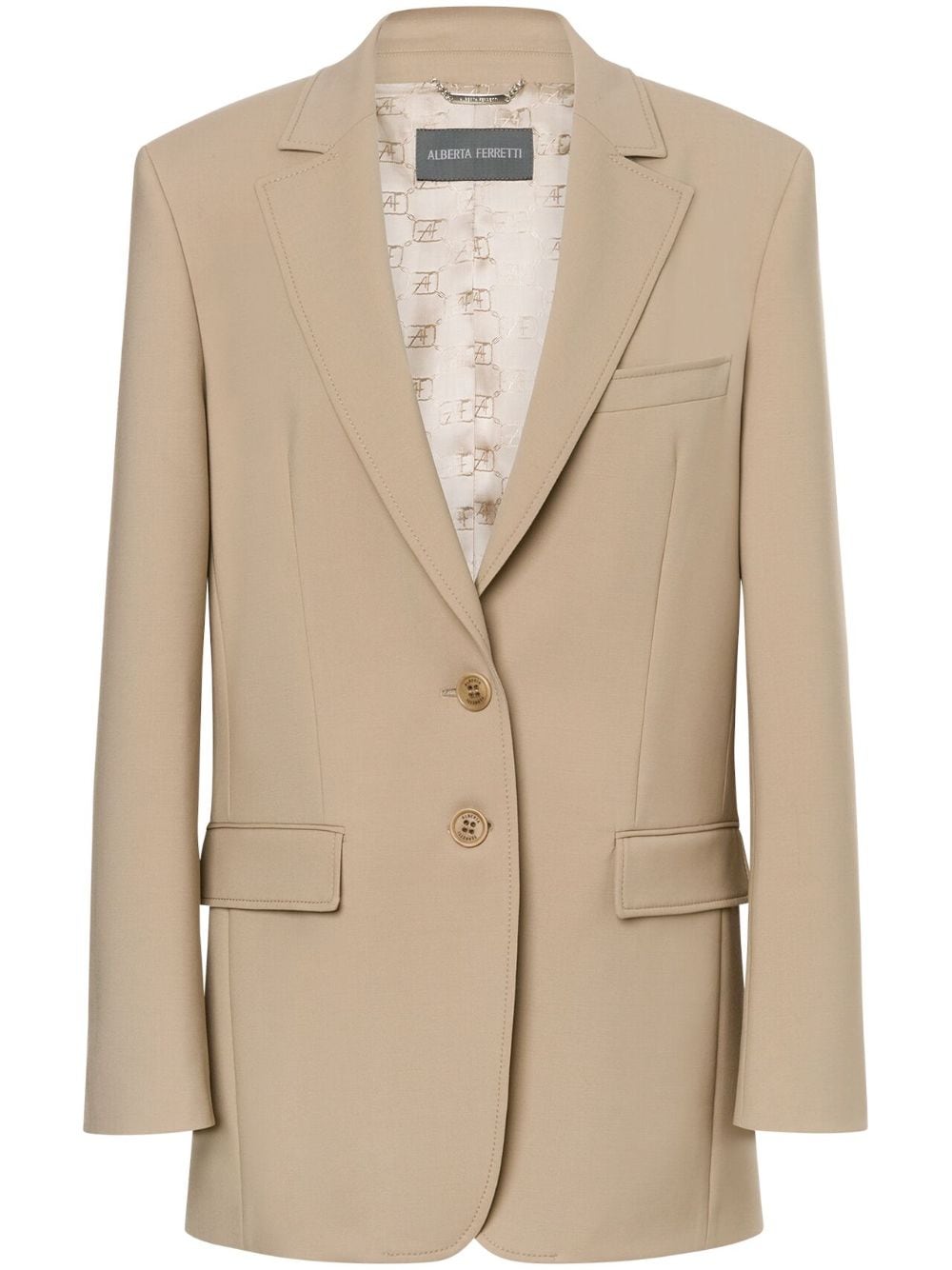 Alberta Ferretti notched-lapels single-breasted blazer - Neutrals von Alberta Ferretti