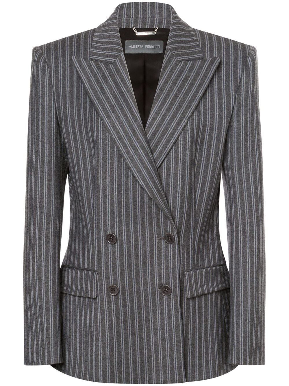 Alberta Ferretti peak-lapels double-breasted blazer - Grey von Alberta Ferretti