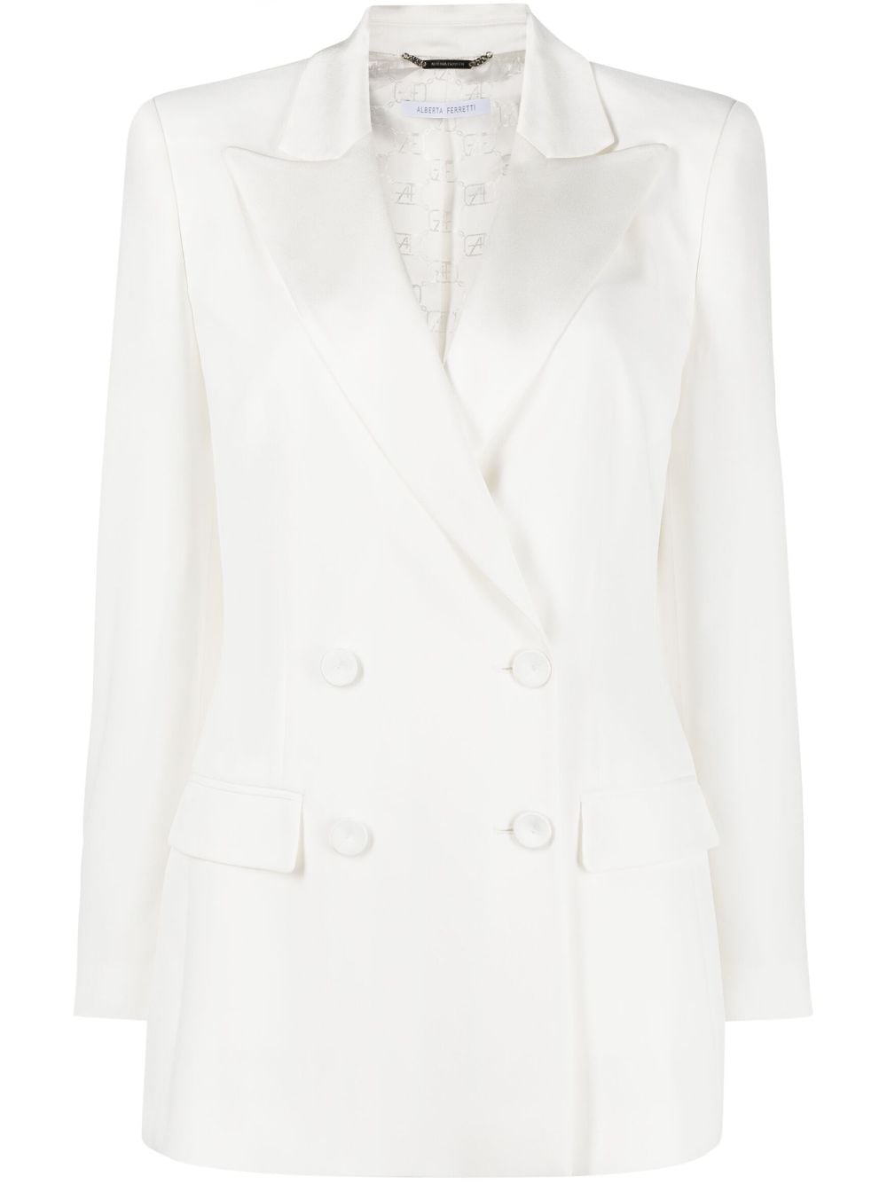 Alberta Ferretti peak-lapels double-breasted blazer - White von Alberta Ferretti