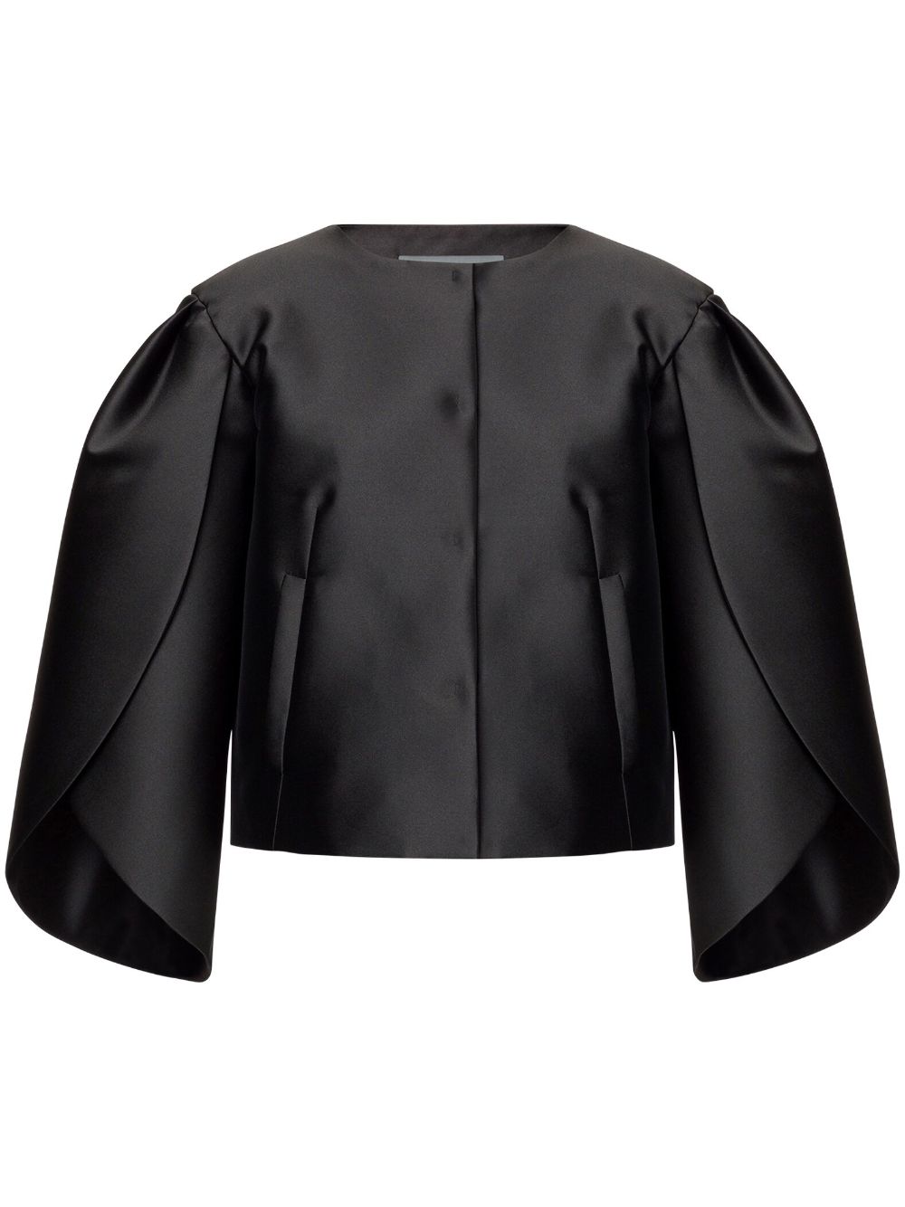 Alberta Ferretti petal-sleeve mikado jacket - Black von Alberta Ferretti