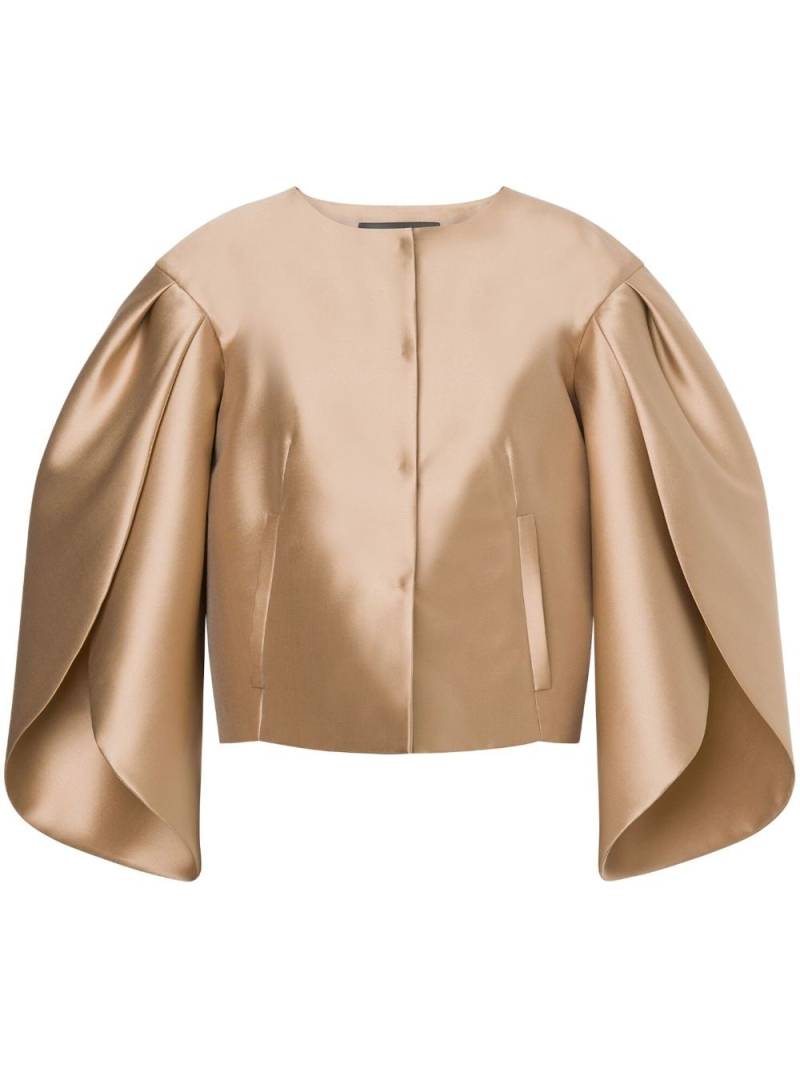 Alberta Ferretti petal-sleeve mikado jacket - Neutrals von Alberta Ferretti