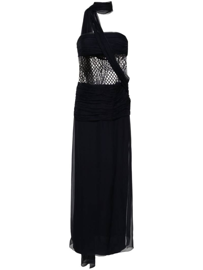 Alberta Ferretti plissé bustier maxi dress - Blue von Alberta Ferretti