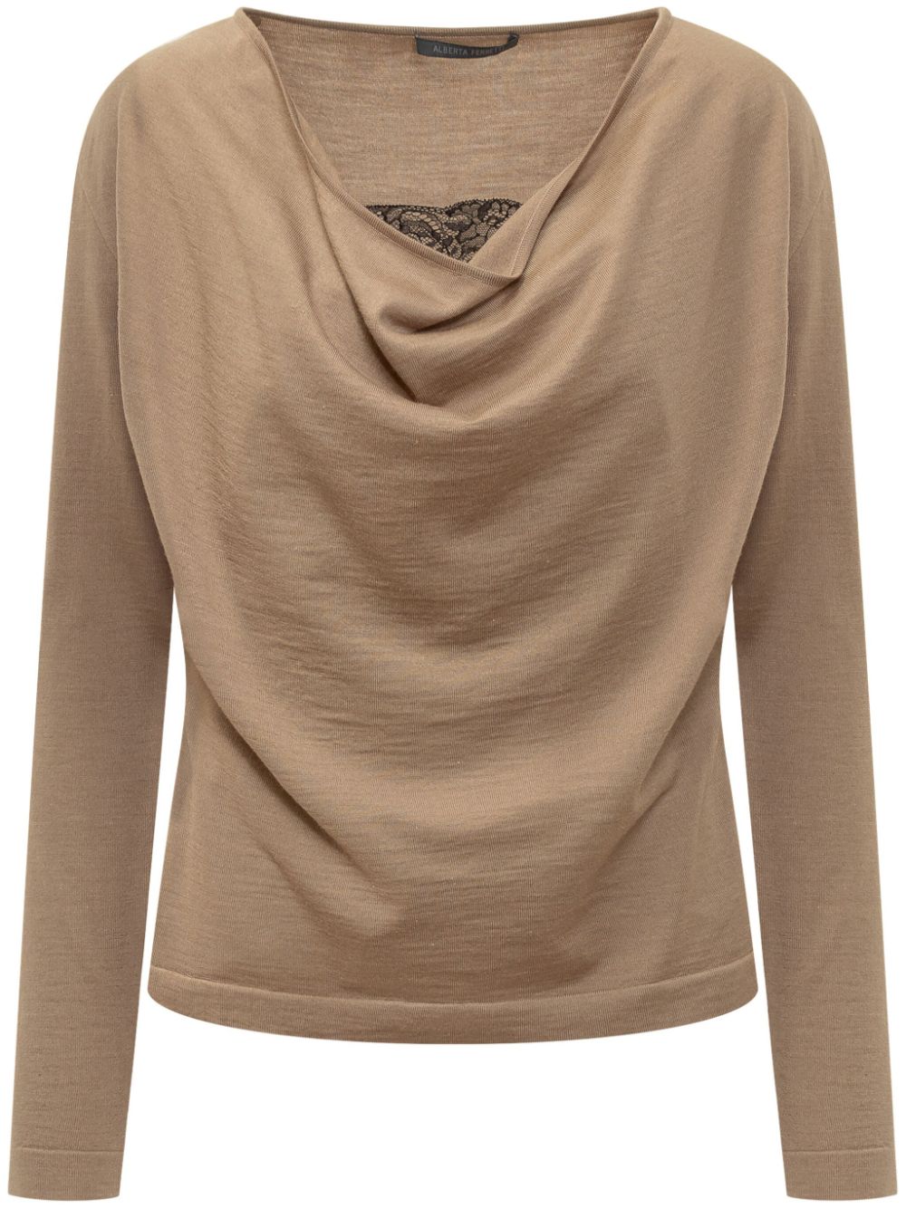 Alberta Ferretti plunging-neckline top - Neutrals von Alberta Ferretti