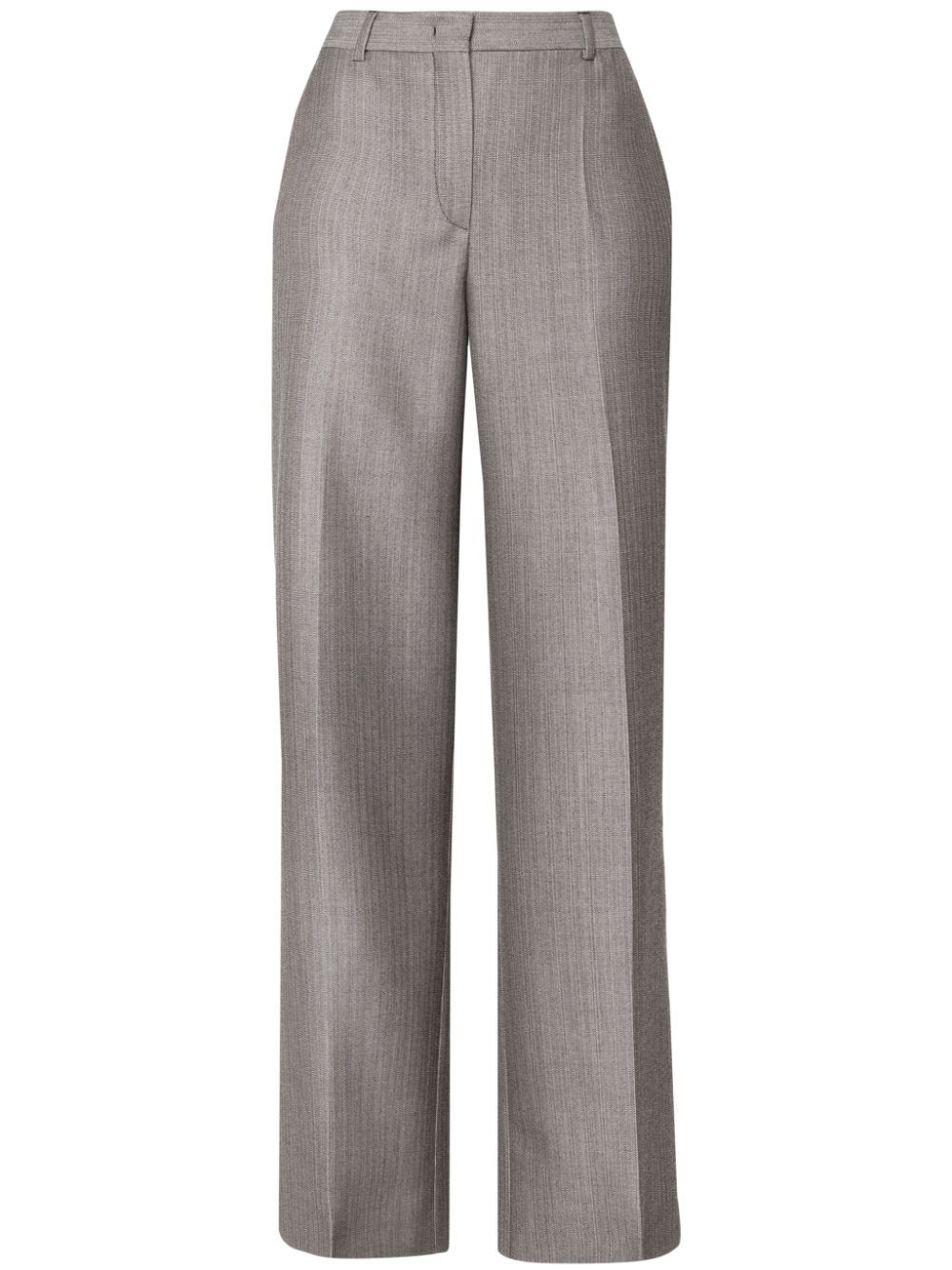 Alberta Ferretti pressed-crease wool trousers - Grey von Alberta Ferretti