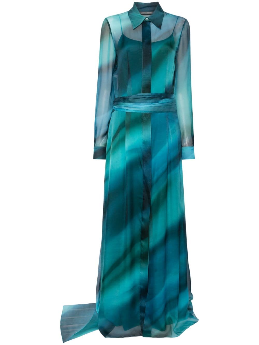 Alberta Ferretti printed chiffon dress - Green von Alberta Ferretti