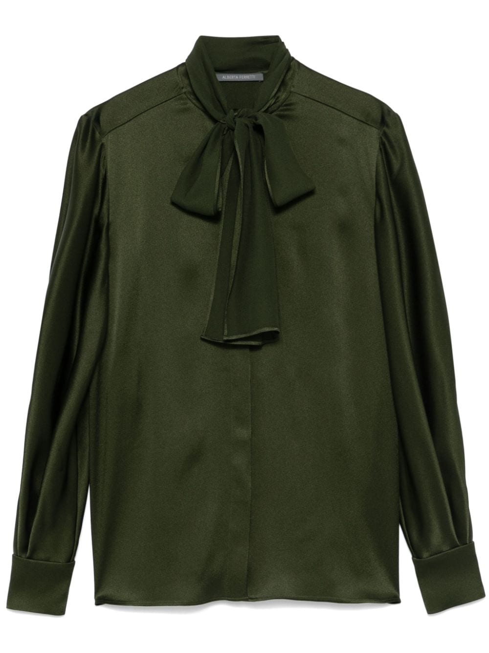 Alberta Ferretti pussy-bow blouse - Green von Alberta Ferretti