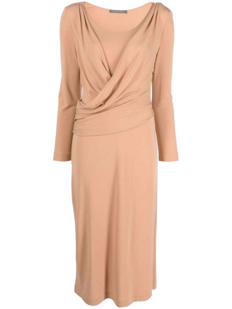 Alberta Ferretti round-neck draped midi dress - Pink von Alberta Ferretti