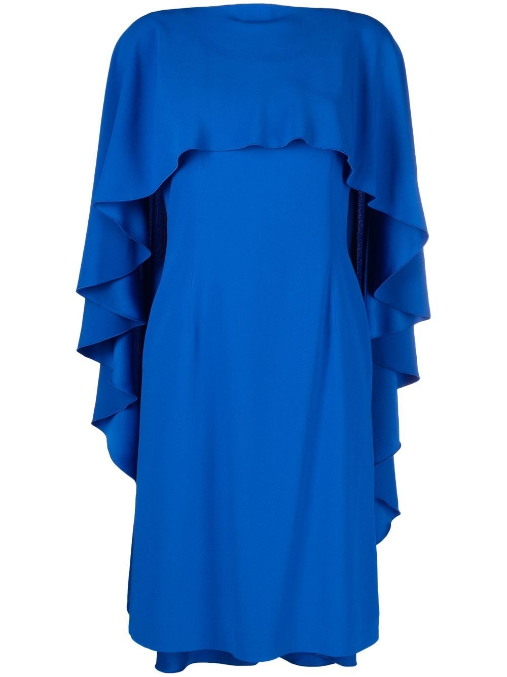 Alberta Ferretti ruffle-detail round-neck dress - Blue von Alberta Ferretti