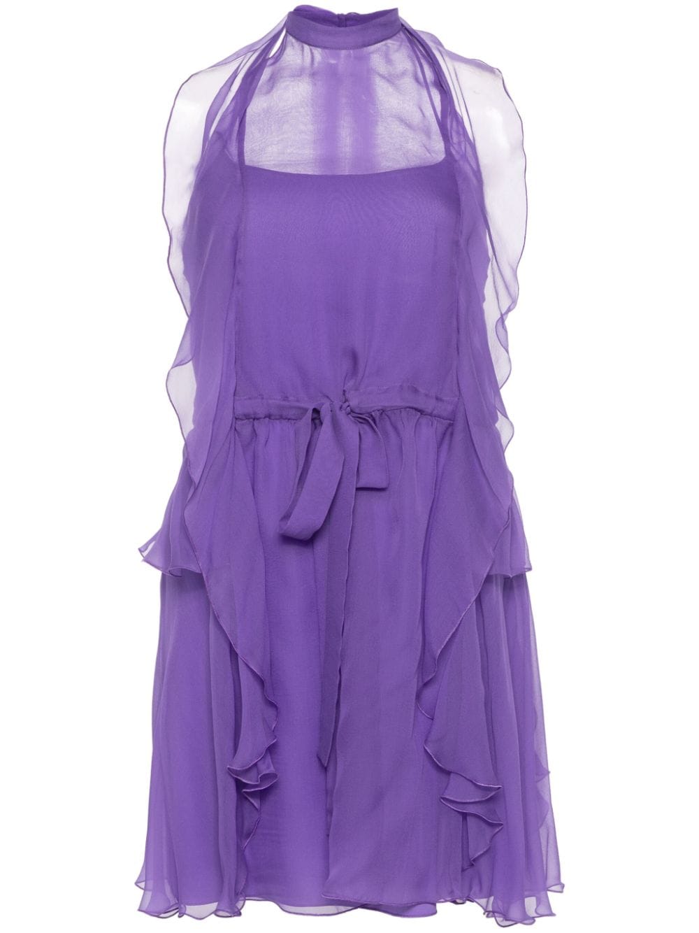 Alberta Ferretti ruffled halterneck mini dress - Purple von Alberta Ferretti