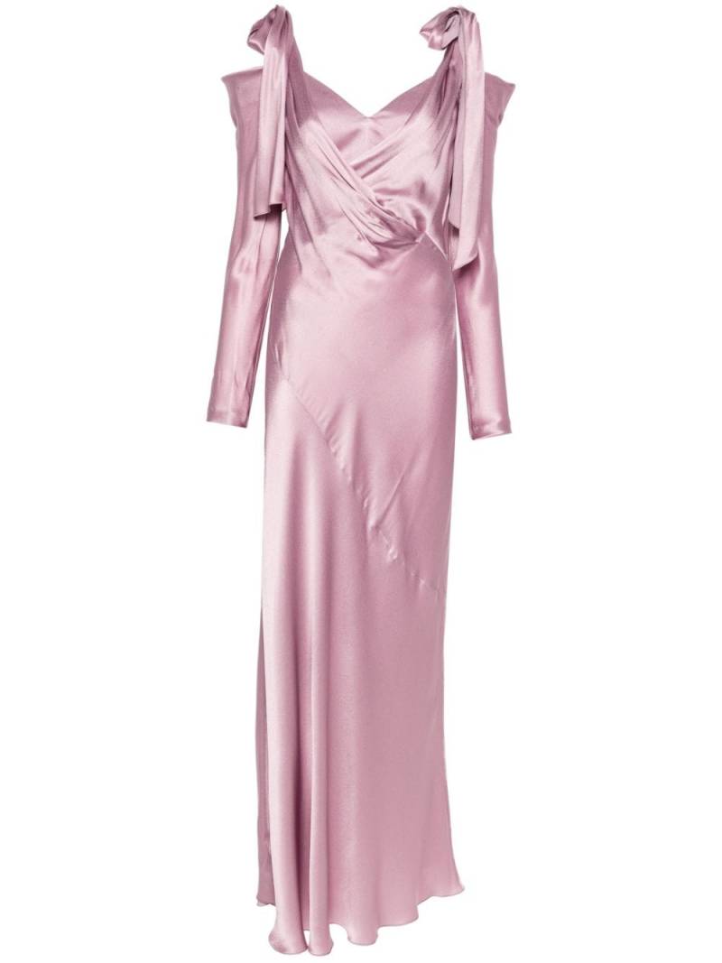 Alberta Ferretti satin draped maxi dress - Pink von Alberta Ferretti