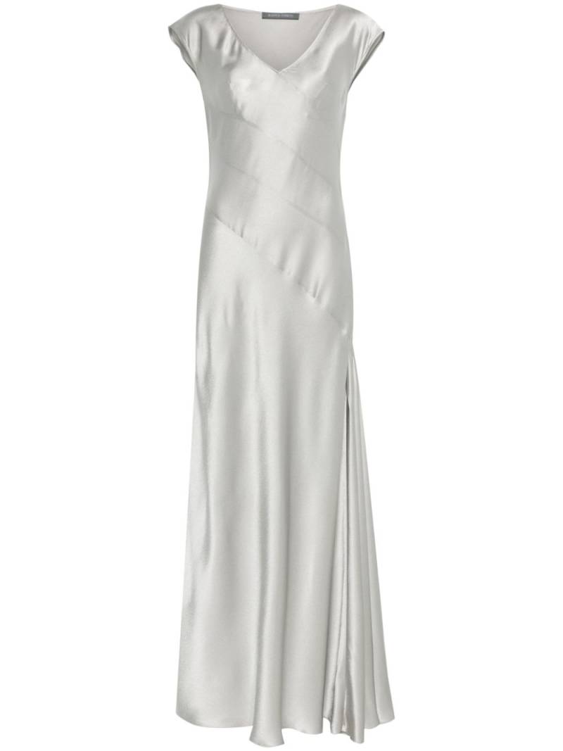 Alberta Ferretti satin maxi dress - Grey von Alberta Ferretti