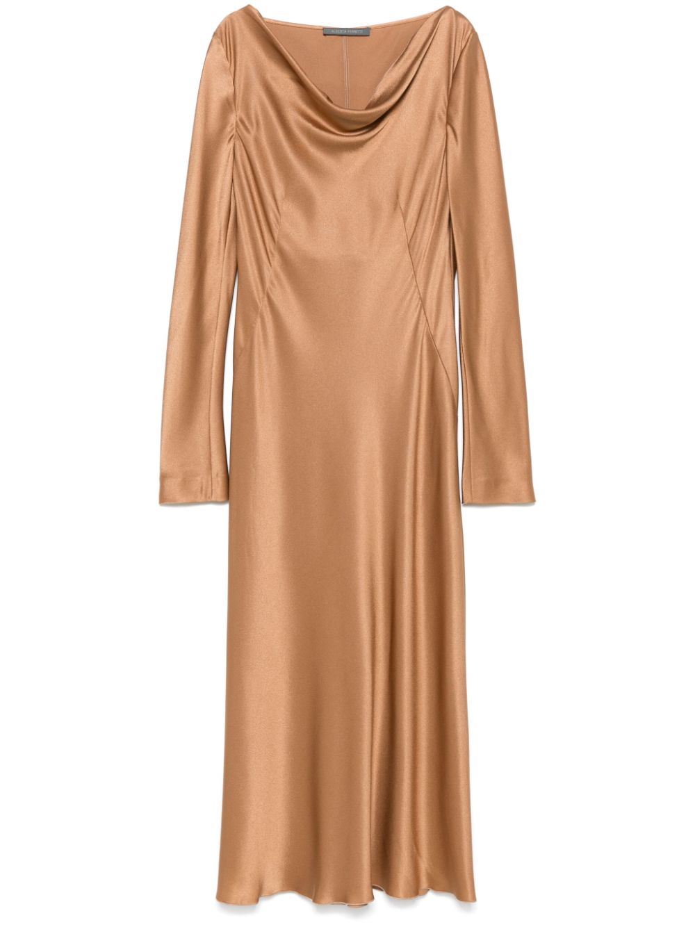 Alberta Ferretti satin midi dress - Gold von Alberta Ferretti