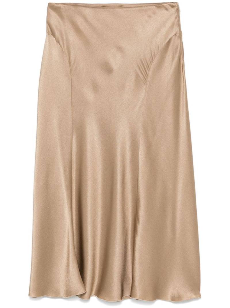 Alberta Ferretti satin midi skirt - Brown von Alberta Ferretti