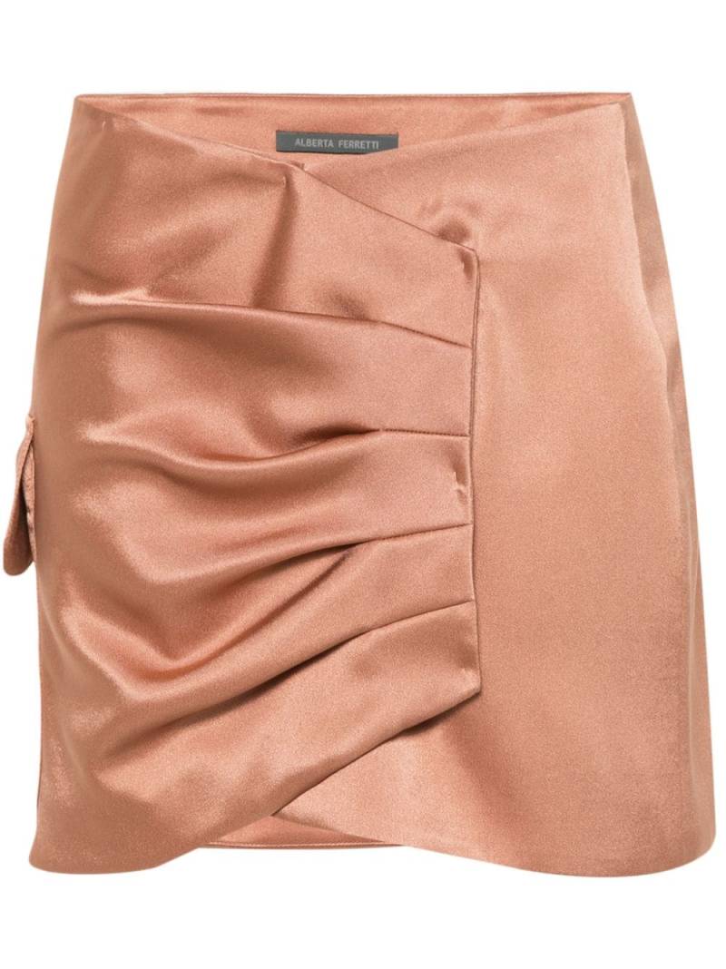 Alberta Ferretti satin mini skirt - Pink von Alberta Ferretti