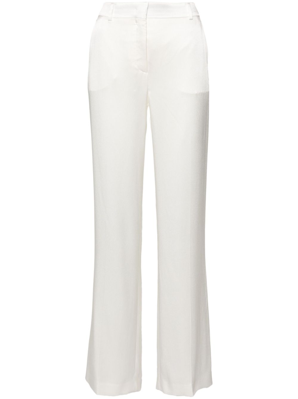 Alberta Ferretti satin straight-leg trousers - White von Alberta Ferretti