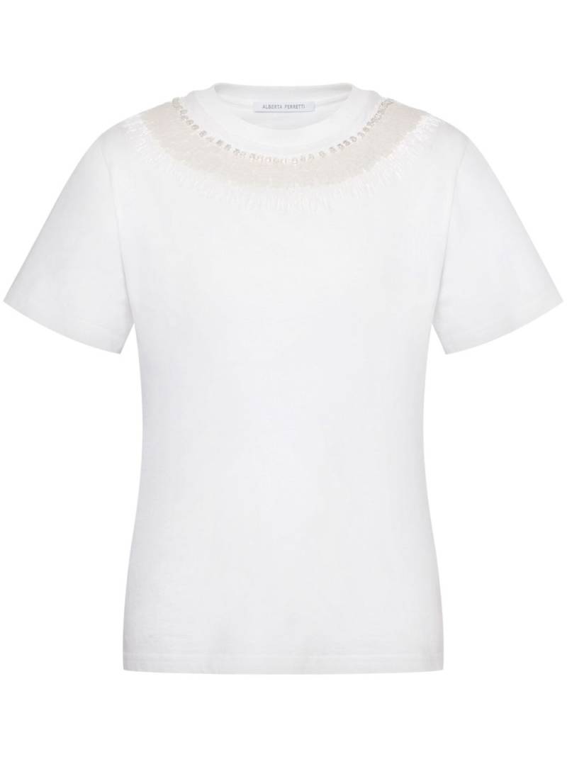 Alberta Ferretti sequin-embellished T-shirt - White von Alberta Ferretti