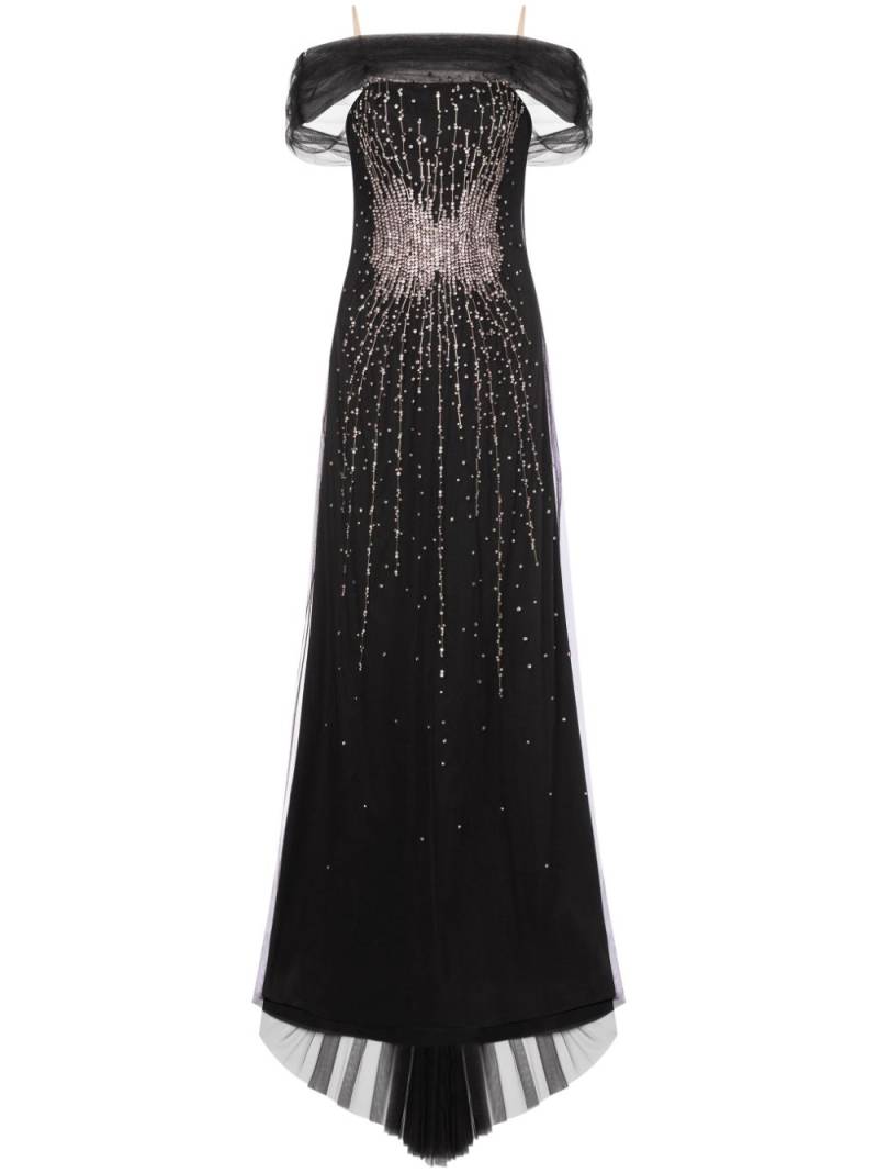 Alberta Ferretti sequin embellishment train dress - Black von Alberta Ferretti