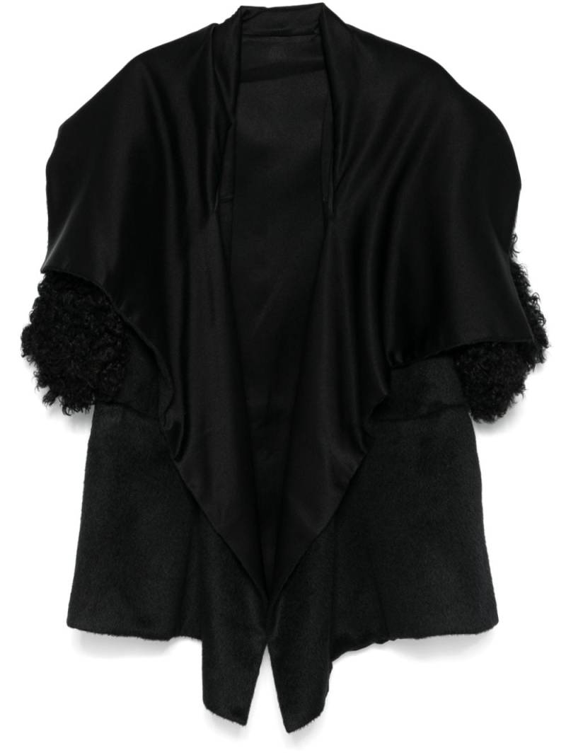 Alberta Ferretti shearling-detail coat - Black von Alberta Ferretti