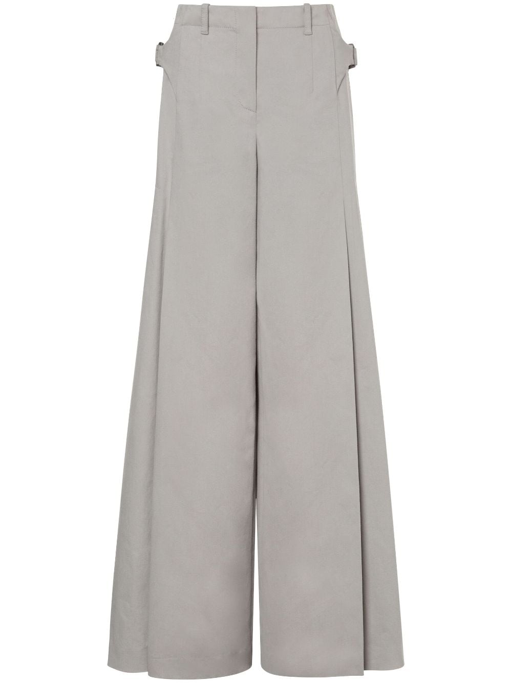 Alberta Ferretti side-buckle wide-leg trousers - Grey von Alberta Ferretti