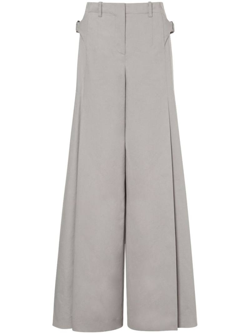 Alberta Ferretti side-buckle wide-leg trousers - Grey von Alberta Ferretti