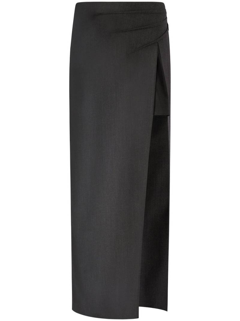 Alberta Ferretti side-slit full skirt - Grey von Alberta Ferretti