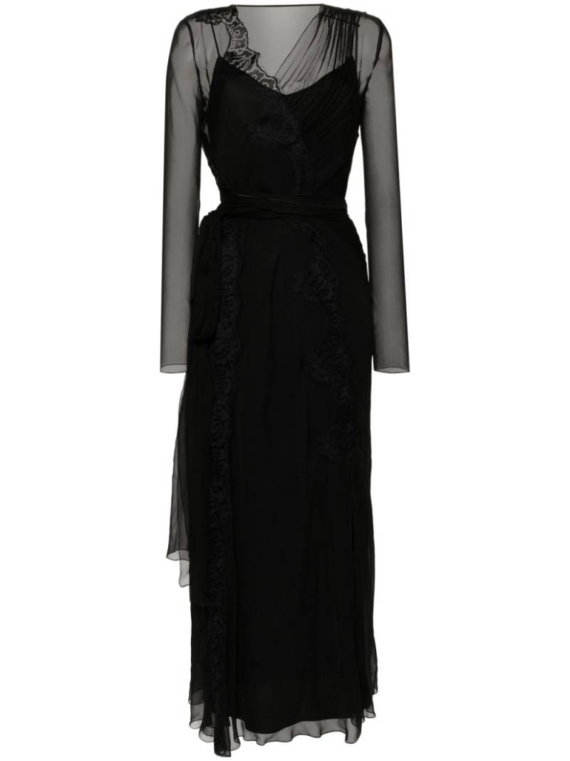 Alberta Ferretti silk maxi dress - Black von Alberta Ferretti