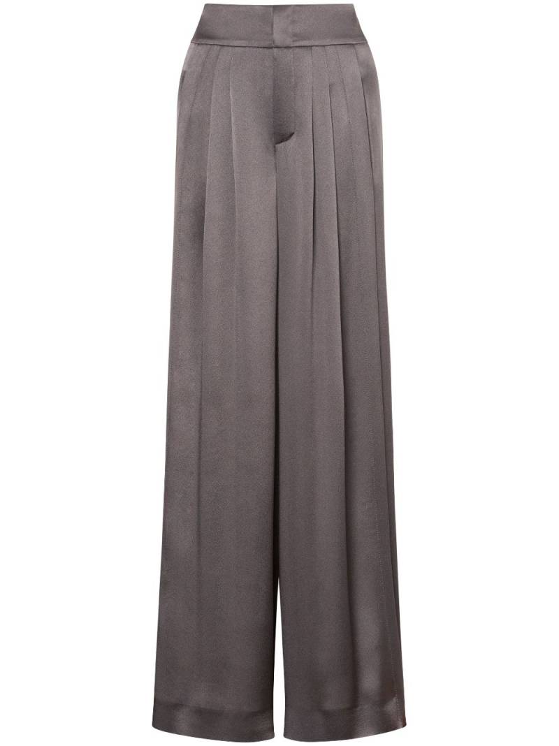 Alberta Ferretti silk-satin palazzo trousers - Grey von Alberta Ferretti