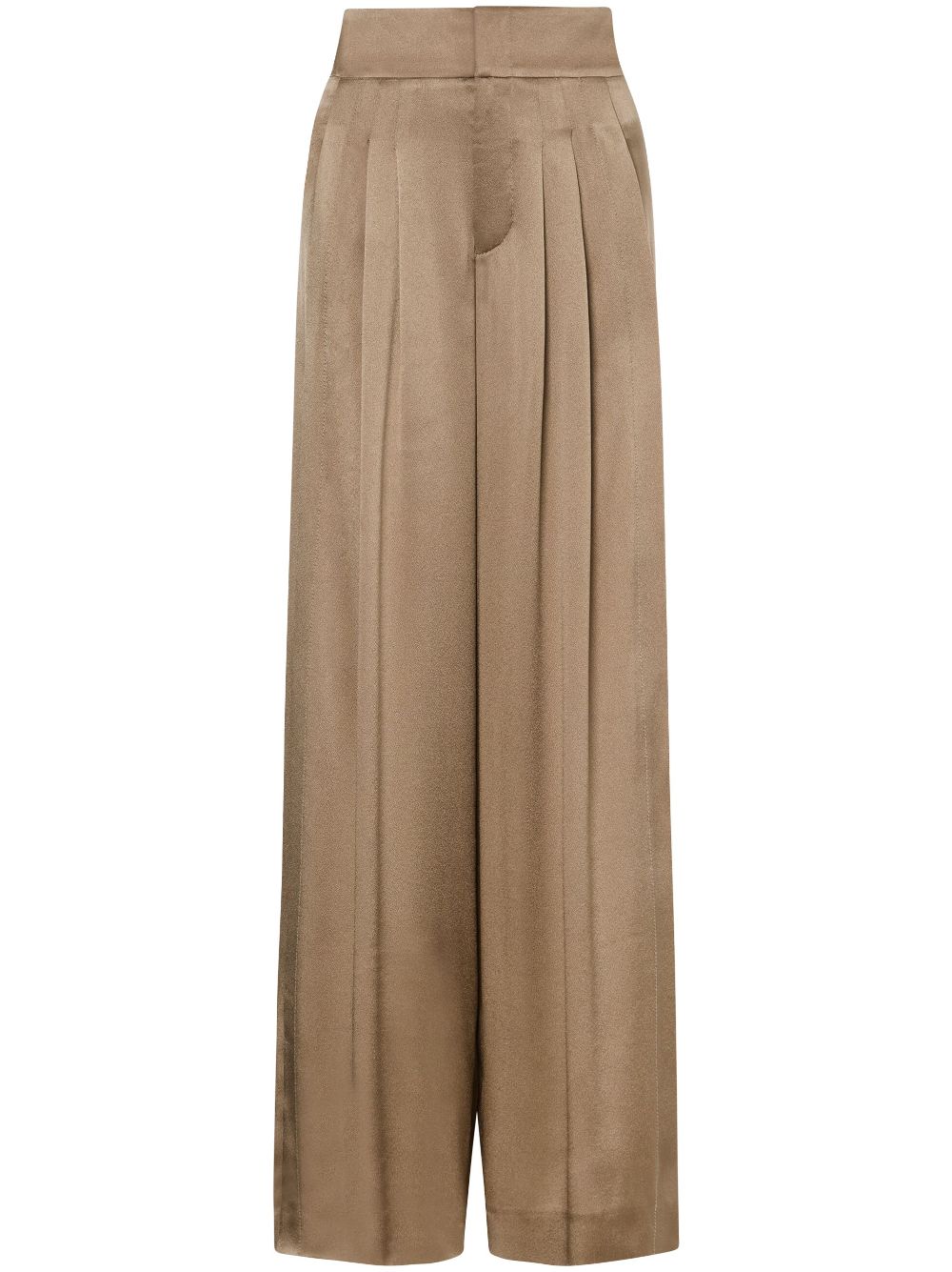 Alberta Ferretti silk-satin palazzo trousers - Neutrals von Alberta Ferretti