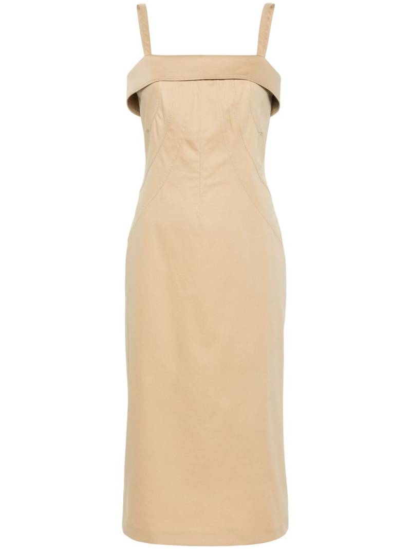 Alberta Ferretti sleeveless midi dress - Neutrals von Alberta Ferretti