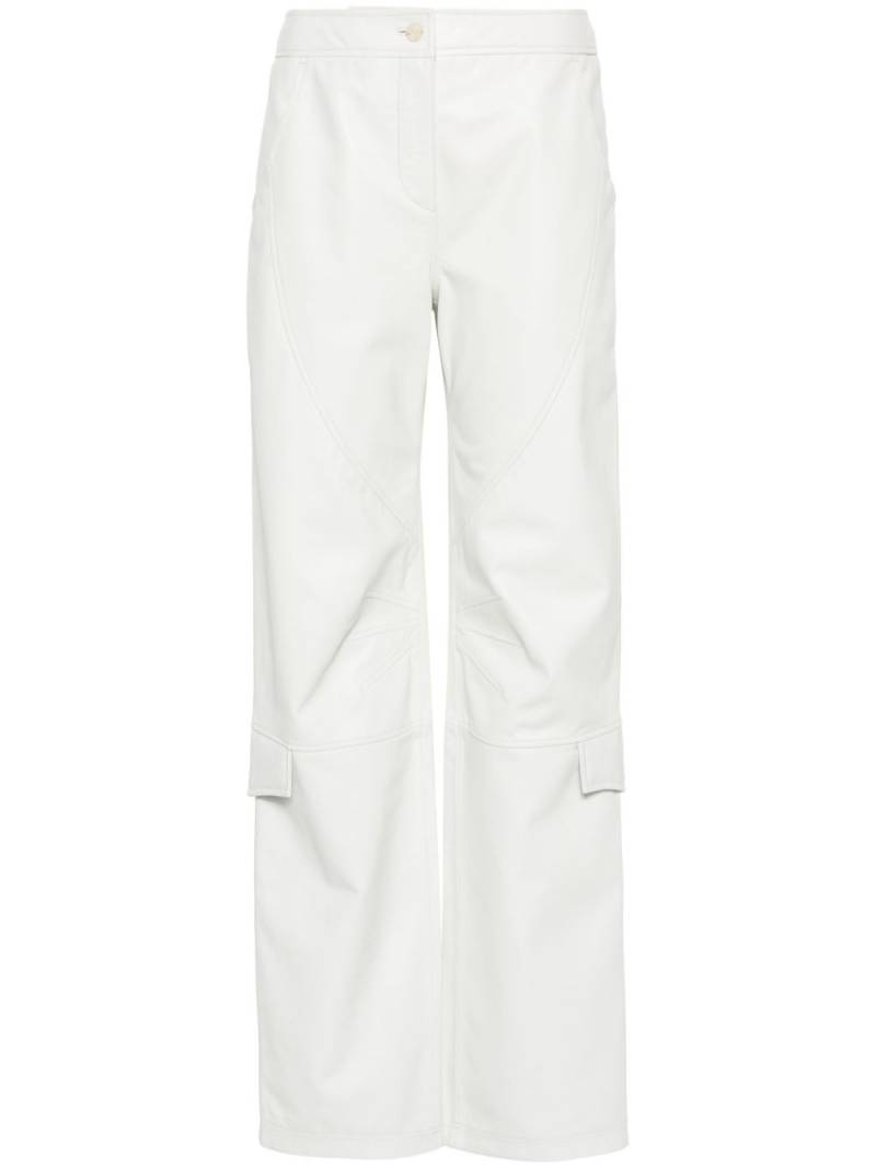 Alberta Ferretti straight-leg leather trousers - White von Alberta Ferretti