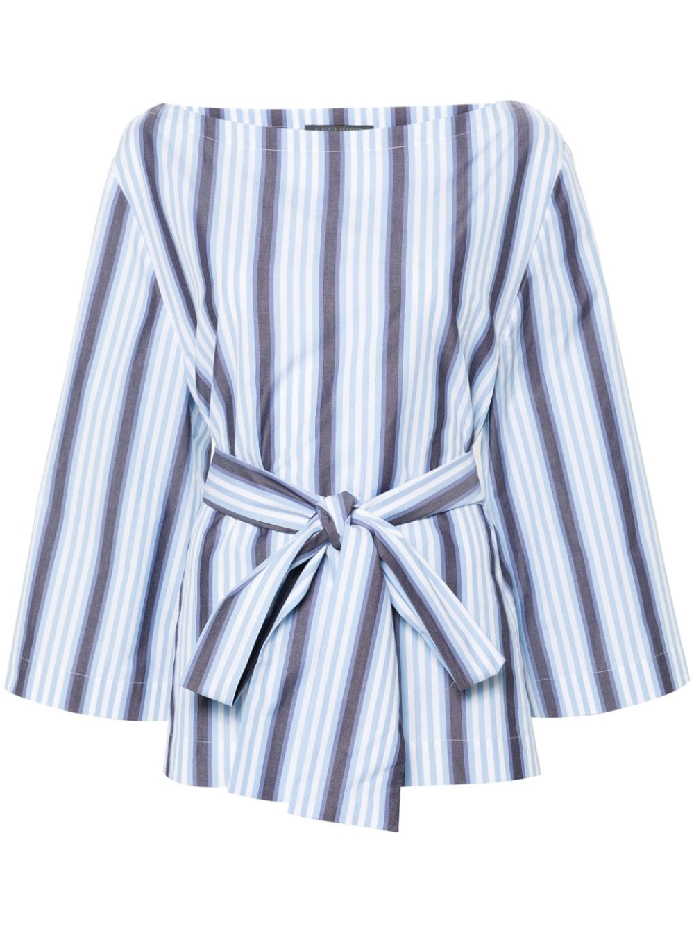 Alberta Ferretti striped belted blouse - Blue von Alberta Ferretti